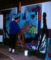 E.J. Gold painting