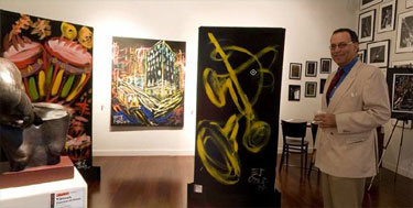 Executive Director Peter Fitzsimmons at the Cool City Hot Jazz Exhibit which runs until Oct. 12th