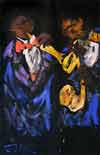 E.J. Gold's highly provenanced JazzArt � painting, Two Jazzmen