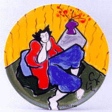 Odalisque ceramic plate