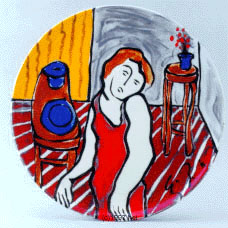 Odalisque ceramic plate