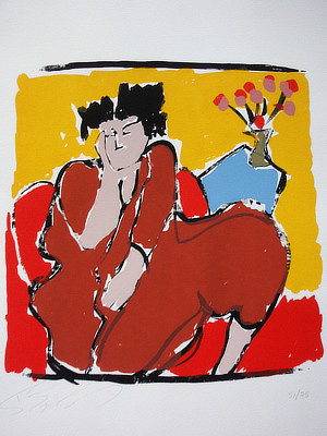 Odalisque With Straight Hair, 1987 by E.J. Gold